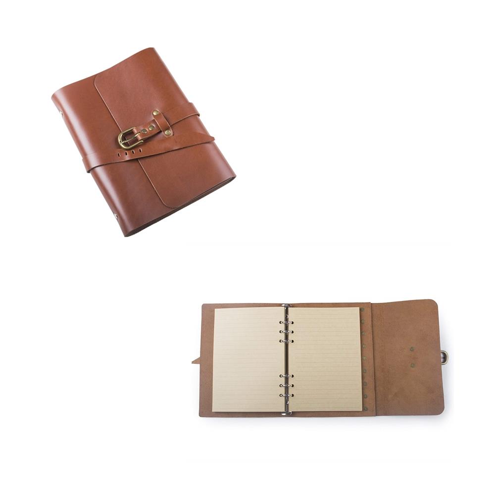 Buckle A5 Refillable Leather Journal Cover-6