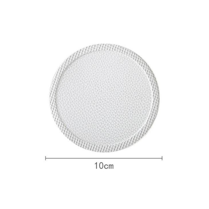 coasters white leather